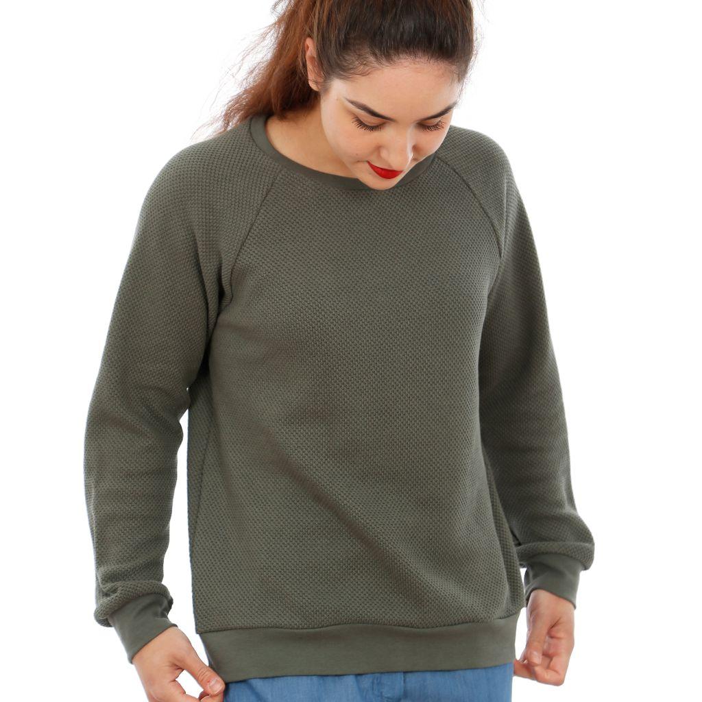 Papierschnittmuster Raglanpulli Frau Svenja XS-XXL
